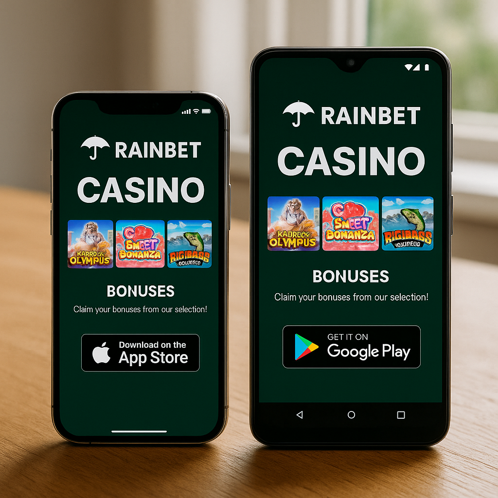 RainBet - Site mobile optimisé sans application - Jouer directement du navigateur